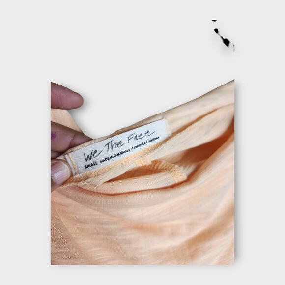 Free People We The Free Astrid Burnout Top Off Shoulder Short Sleeve Small - Picture 4 of 8